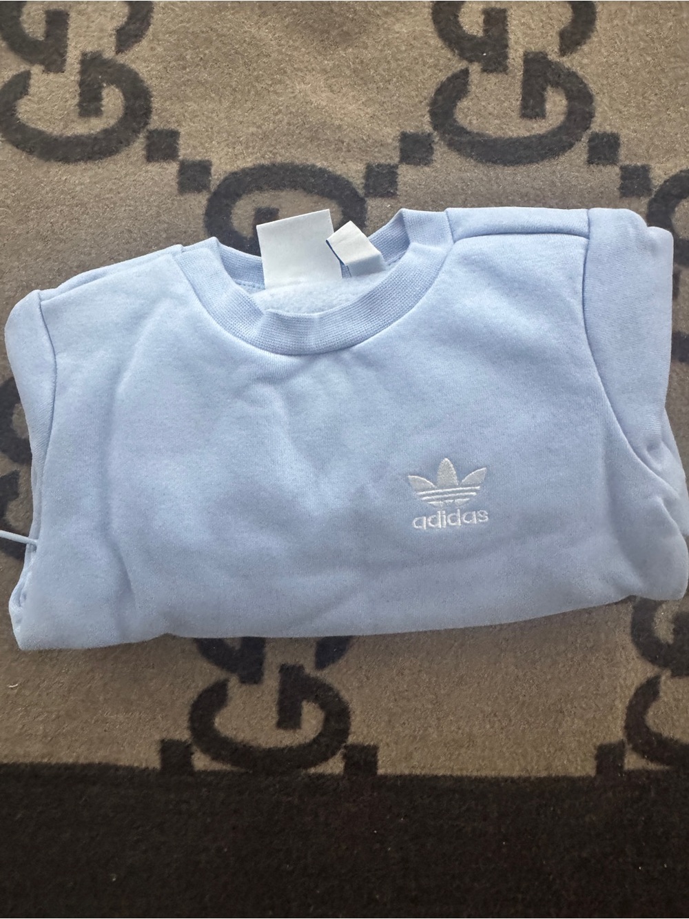 adidas Light Blue Trefoil Sweatshirt Top